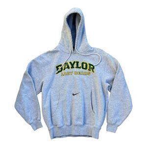 Nike team Baylor Lady Bears Gray Hoodie Cotton Jacket Unisex Adults Size P